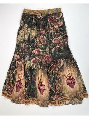 Market of Stars Courage Dear Heart Atelier Skirt Floral Sacred Heart Maxi S/M